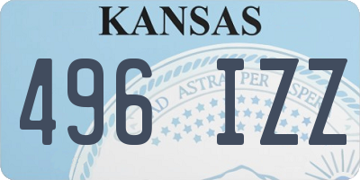 KS license plate 496IZZ