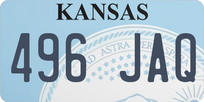 KS license plate 496JAQ