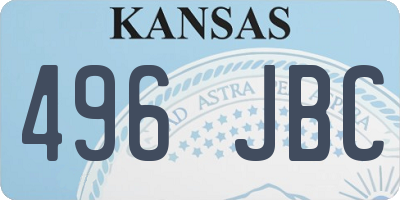 KS license plate 496JBC
