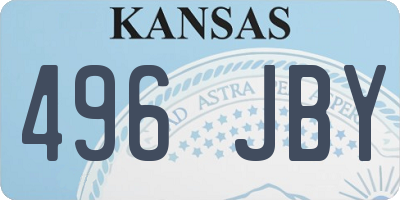 KS license plate 496JBY