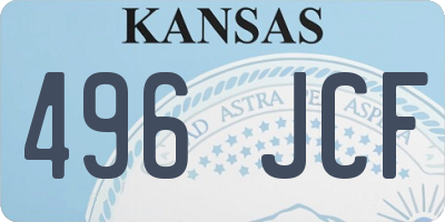 KS license plate 496JCF