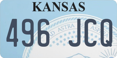 KS license plate 496JCQ