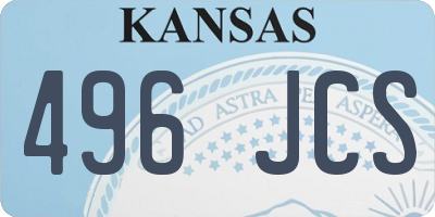 KS license plate 496JCS