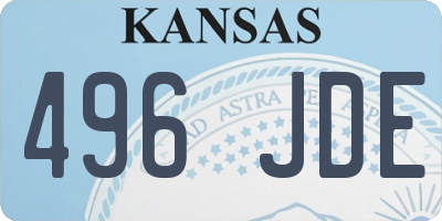 KS license plate 496JDE