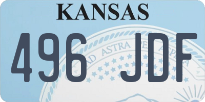 KS license plate 496JDF