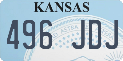 KS license plate 496JDJ
