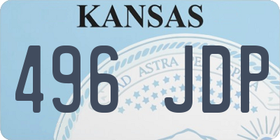 KS license plate 496JDP