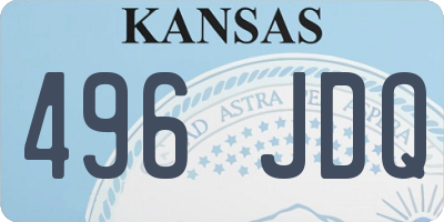 KS license plate 496JDQ