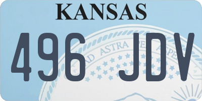 KS license plate 496JDV
