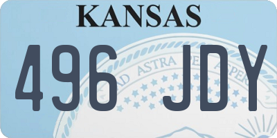 KS license plate 496JDY