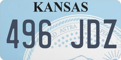 KS license plate 496JDZ