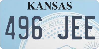 KS license plate 496JEE