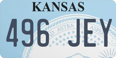 KS license plate 496JEY