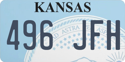 KS license plate 496JFH