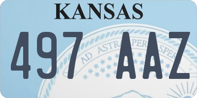 KS license plate 497AAZ