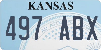 KS license plate 497ABX