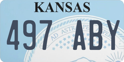 KS license plate 497ABY