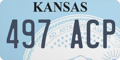 KS license plate 497ACP