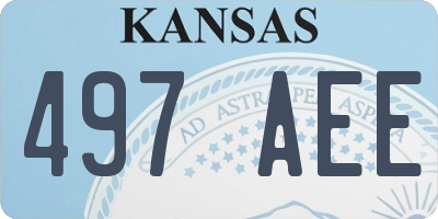 KS license plate 497AEE