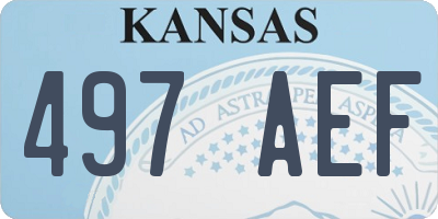 KS license plate 497AEF