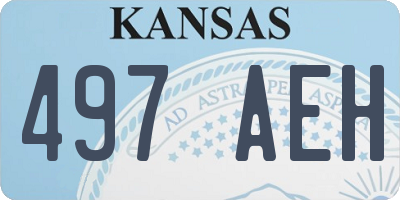 KS license plate 497AEH