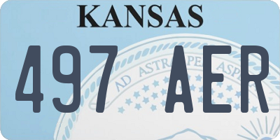 KS license plate 497AER