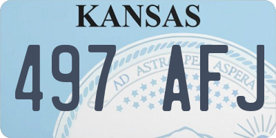 KS license plate 497AFJ