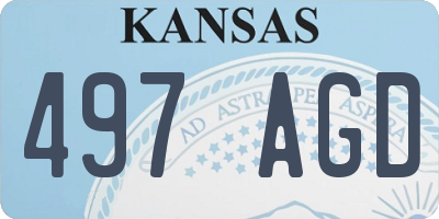 KS license plate 497AGD