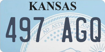 KS license plate 497AGQ