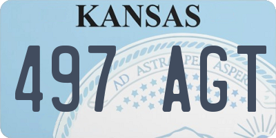 KS license plate 497AGT