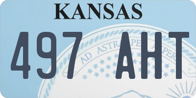 KS license plate 497AHT