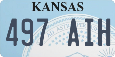 KS license plate 497AIH