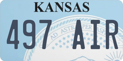 KS license plate 497AIR