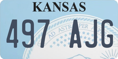 KS license plate 497AJG