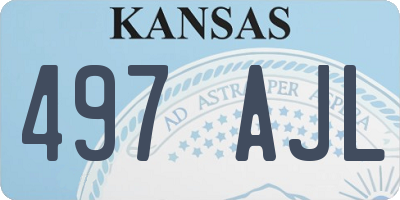 KS license plate 497AJL