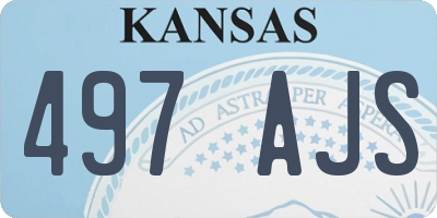 KS license plate 497AJS