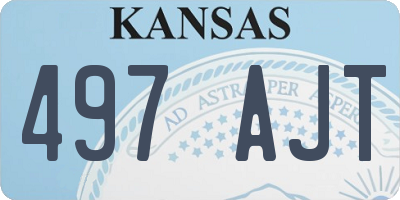 KS license plate 497AJT