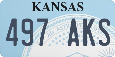 KS license plate 497AKS