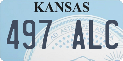 KS license plate 497ALC