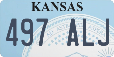 KS license plate 497ALJ