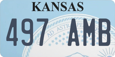 KS license plate 497AMB