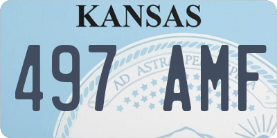 KS license plate 497AMF