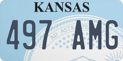KS license plate 497AMG