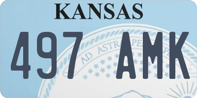 KS license plate 497AMK