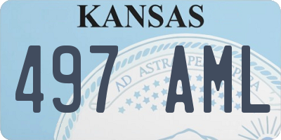 KS license plate 497AML