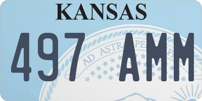KS license plate 497AMM