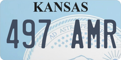 KS license plate 497AMR