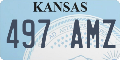 KS license plate 497AMZ