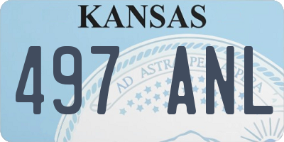 KS license plate 497ANL