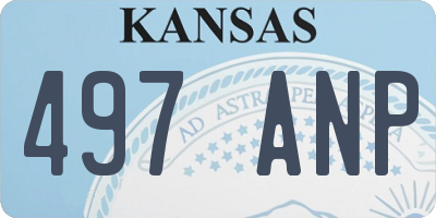 KS license plate 497ANP